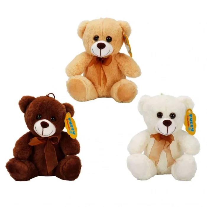 Üreticiniz 0998 Peluş Ayı Oturan Kurdeleli 21cm 2r