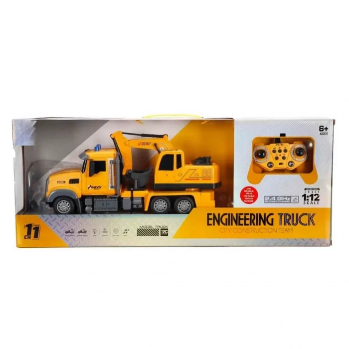 Üreticiniz 1:12 Sesli Ve Işıklı Usb Şarjlı Uzaktan Kumandalı İş Makinesi 35 Cm
