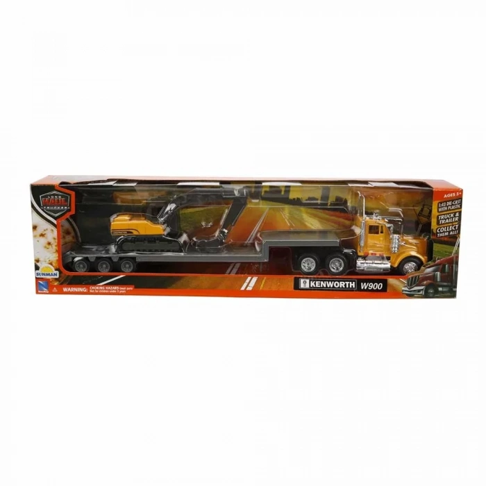 Üreticiniz 1:43 Long Haul Kenworth Taşıyıcı Tır Ve Ekskavatör