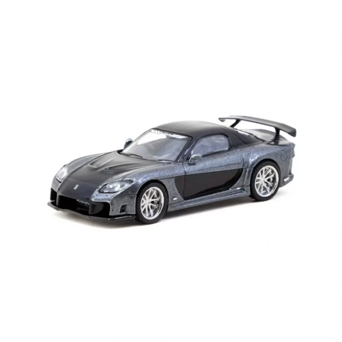 Üreticiniz 1/64 Mazda Rx-7 Veilside Fortune7 Grey Metallic / Black