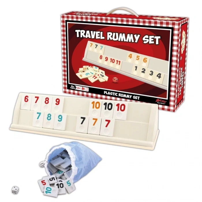 Üreticiniz 1010402 Travel Rummy Set ,star Okey