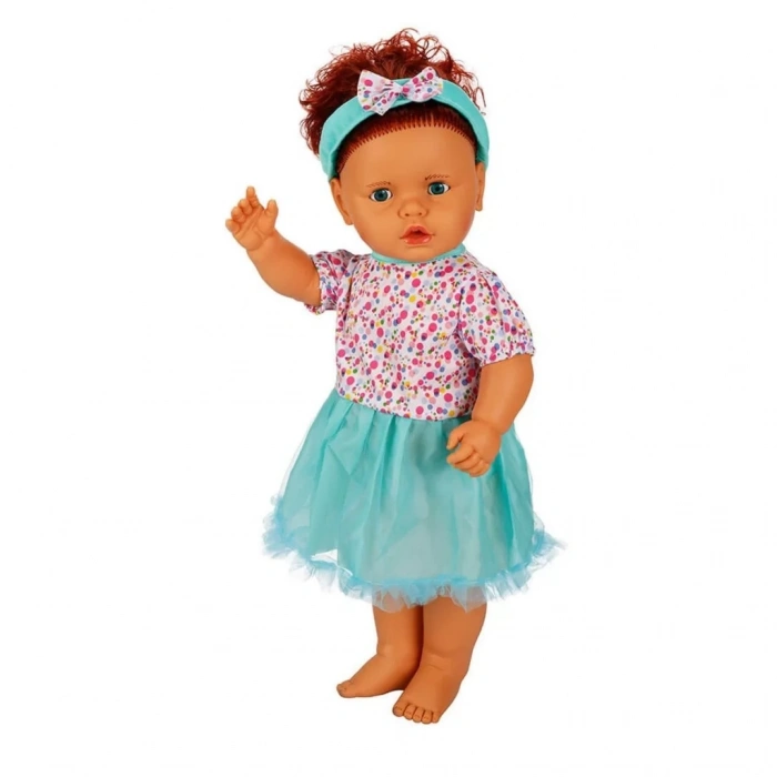 Üreticiniz 1060011 Lila Sesli Saçlı Et Bebek 60 Cm