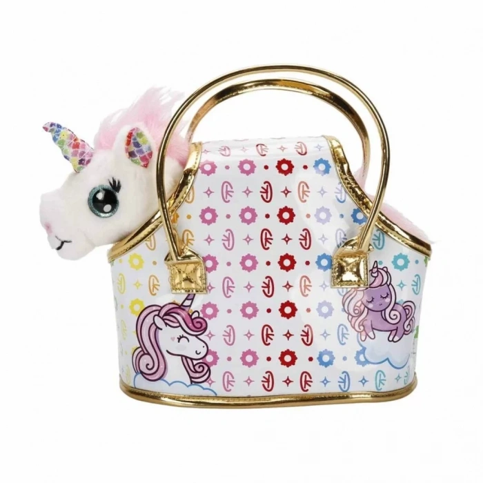 Üreticiniz 10873 Taşıma Çantalı Peluş Unicorn Lou Lou -nessiworldman