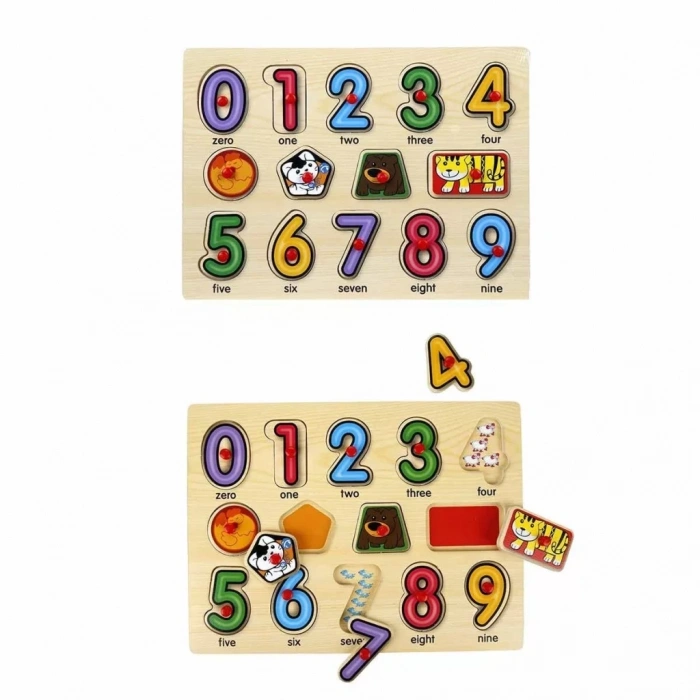 Üreticiniz 130444 Ahşap Raptiyeli Puzzle Saat