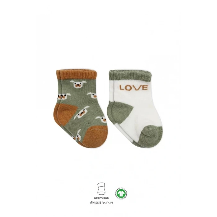 Üreticiniz 2li Love Dog Penye Soket Çorap 10118 Nil