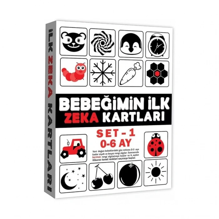 Üreticiniz 2199 Eğitici Kartlar 0-6 Ay Zeka Kartları