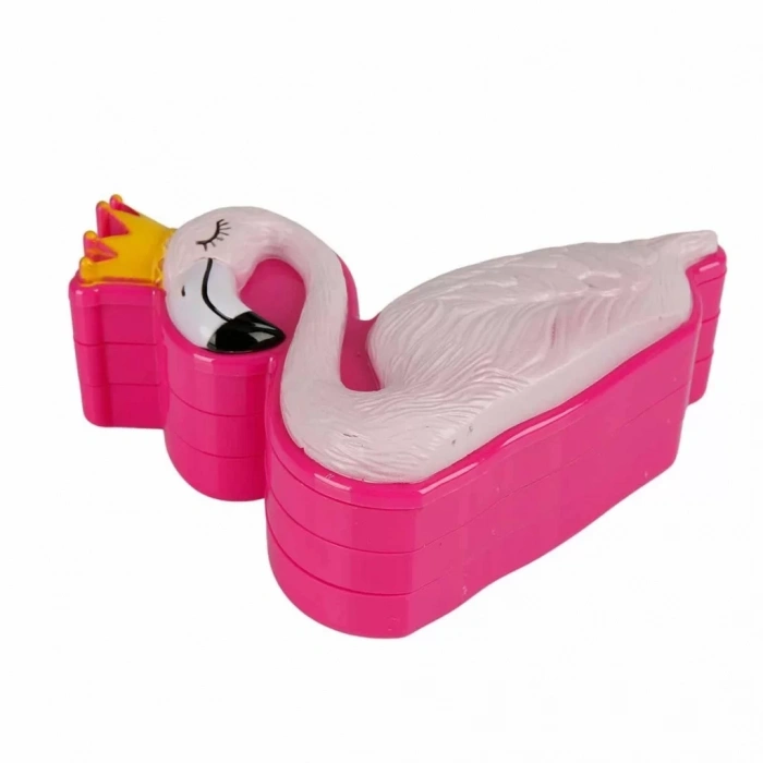 Üreticiniz 2599 Flamingo Şekilli 3 Katlı Makyaj Güzellik Seti
