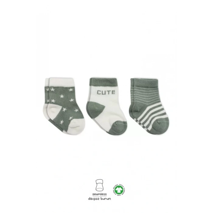 Üreticiniz 3lü Penye Cute Stars Soket Çorap Bs10115 Nil