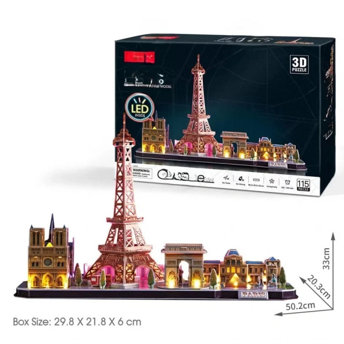 Üreticiniz 3d Puzzle 115 Parça Led Işıklı