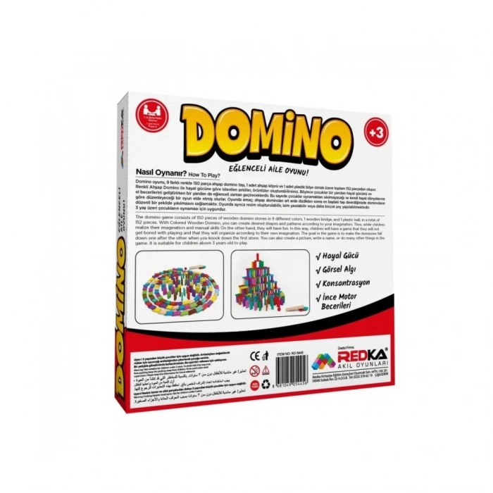 Üreticiniz 4456 Renkli Ahşap Domino