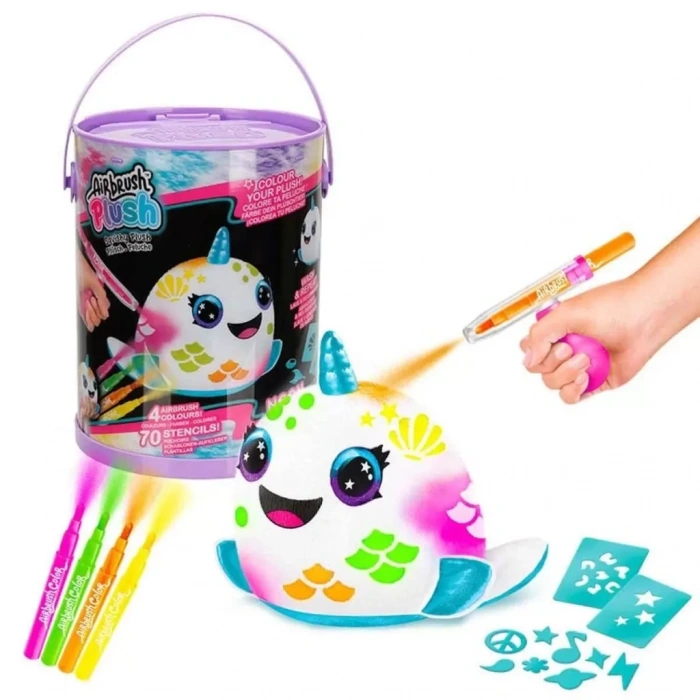 Üreticiniz 45523 Airbrush Peluş Neon Boyama Seti -