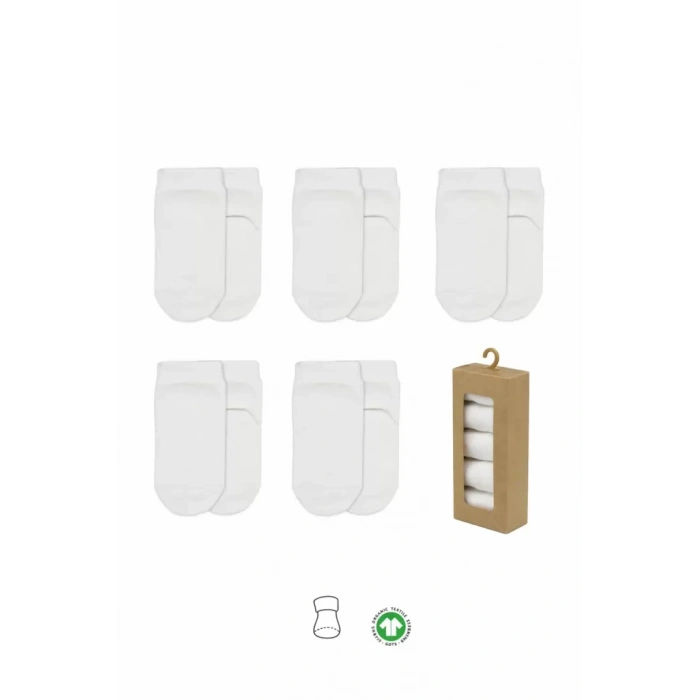Üreticiniz 5li Penye Soket Kutulu Basic Çorap 10131 Ekru