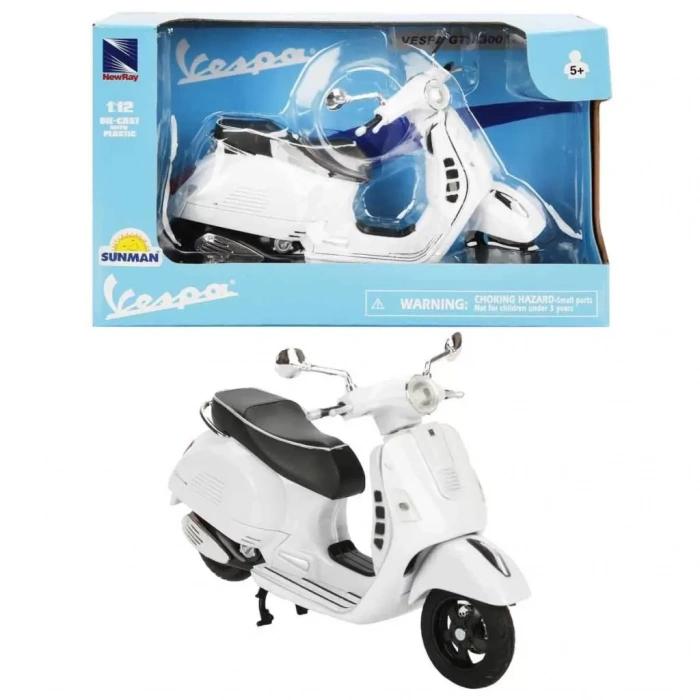 Üreticiniz 57243 Nessiworld- Vespa  Gts 300 Super Beyaz Motor 1:12