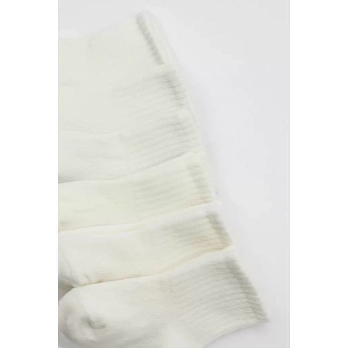 Üreticiniz 6lı Basic Penye Soket Çorap 10101 Ekru