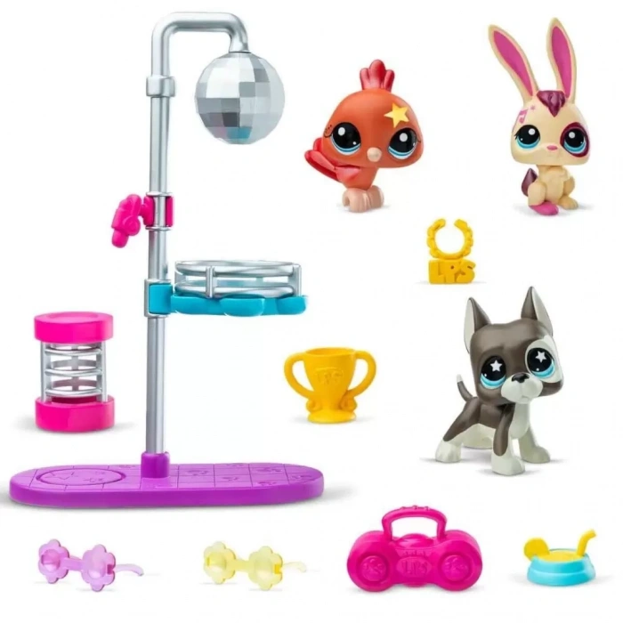 Üreticiniz 6377 Sun- Littlest Petshop Minişler  Dısco Night  Oyun Seti