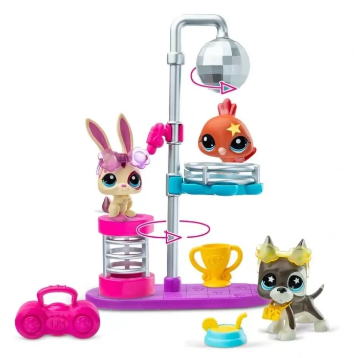 Üreticiniz 6377 Sun- Littlest Petshop Minişler  Dısco Night  Oyun Seti