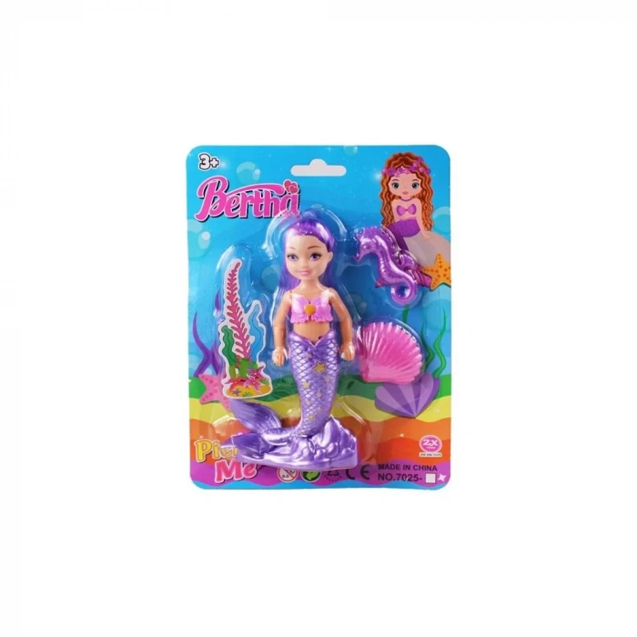Üreticiniz 7025 Kartela Kçk Deniz Kızı Bertha Bebek -kzl