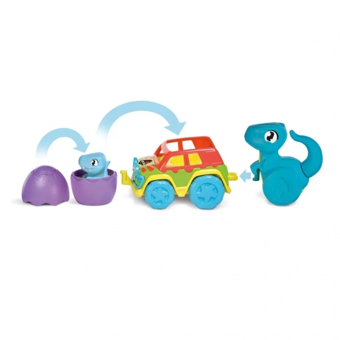 Üreticiniz 73251 Tomy -  Dino Ve Renkli Araç +12 Ay