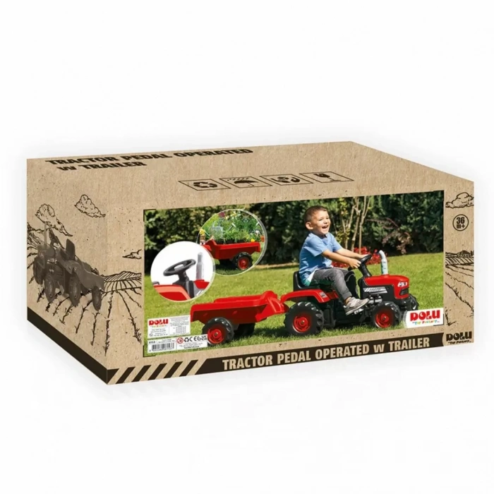 Üreticiniz 8153 Römorklu Pedallı Traktör -dolu