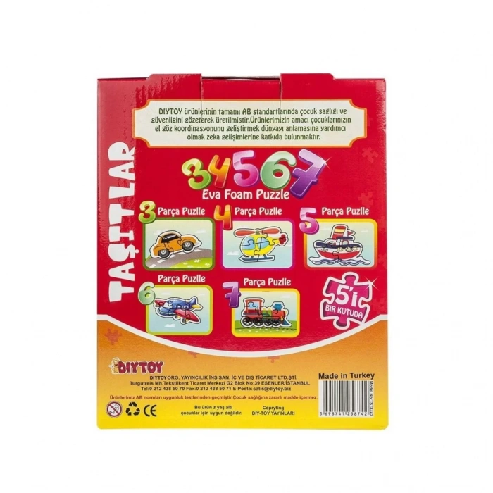 Üreticiniz 8742 Kut.puzzle Taşıtlar 3 4 5 6 7