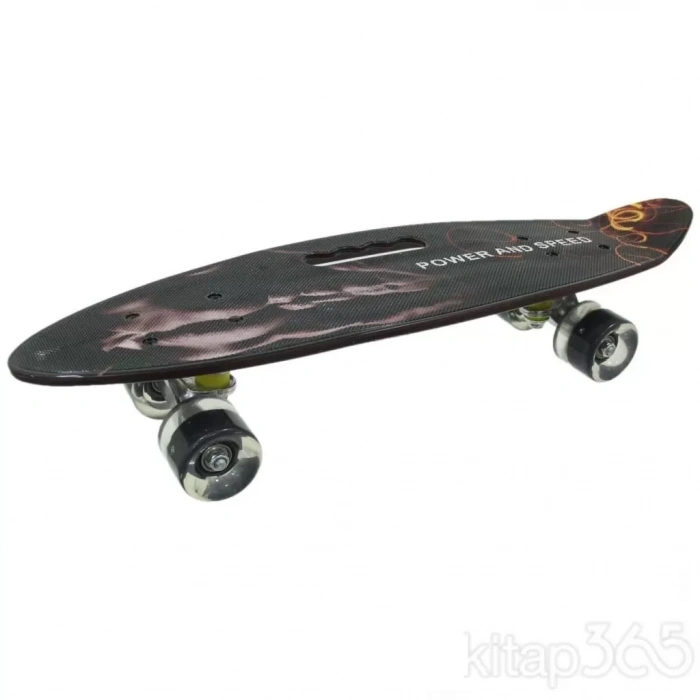 Üreticiniz 885 Desenli Orta Boy Işıklı Kaykay 60 Cm