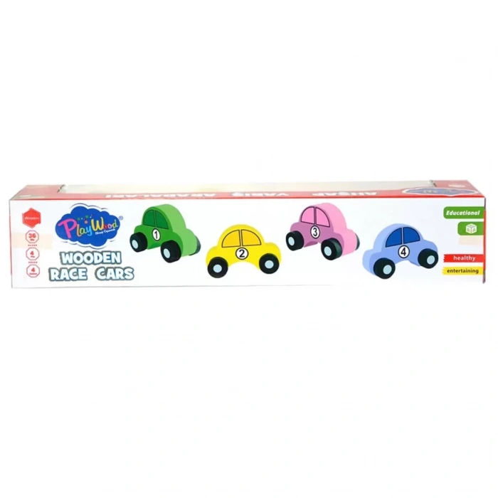 Üreticiniz Ahşap Yarış Arabası 4lü Paket