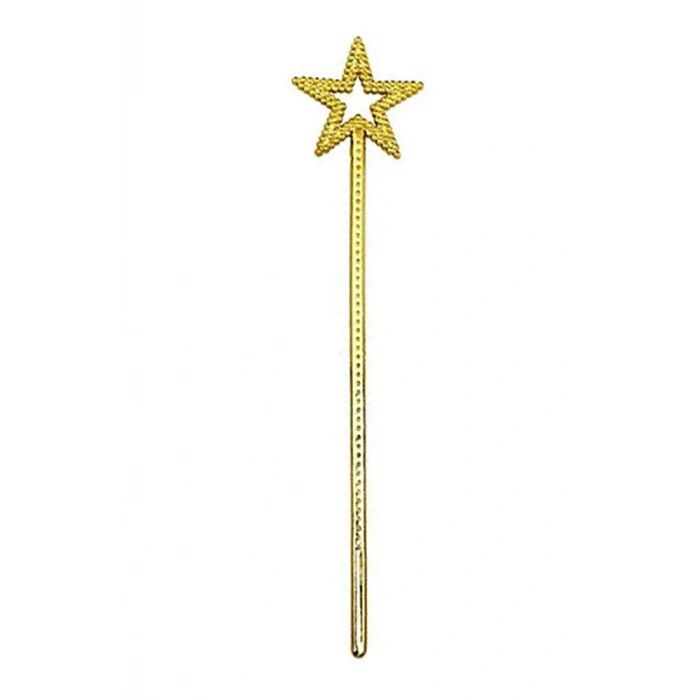 Üreticiniz Altın Renk Yıldız Peri Asası Peri Değneği 34 Cm 1 Adet