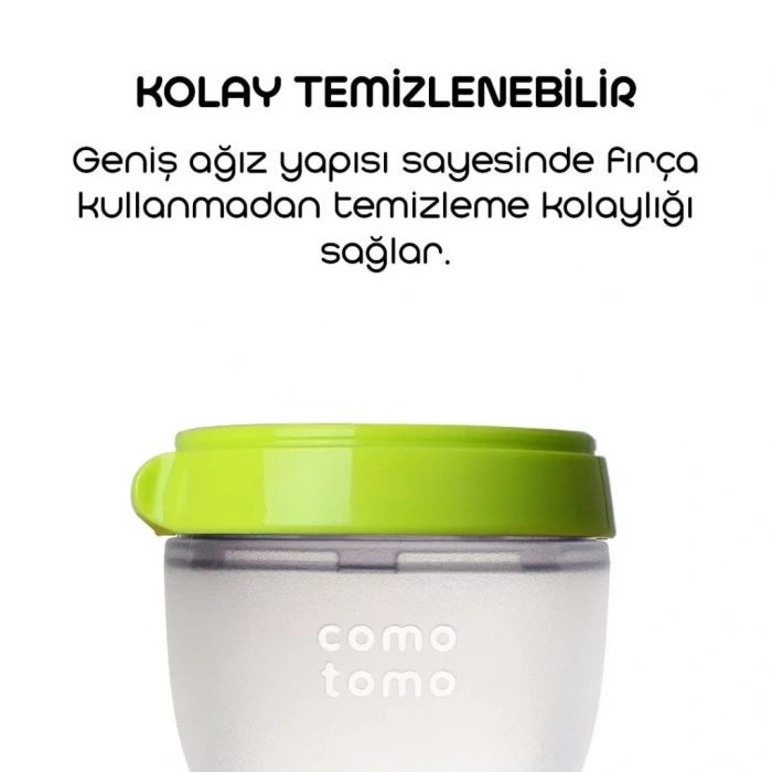 Üreticiniz Antikolik Silikon Biberon 250 Ml 3-6 Ay Yeşil