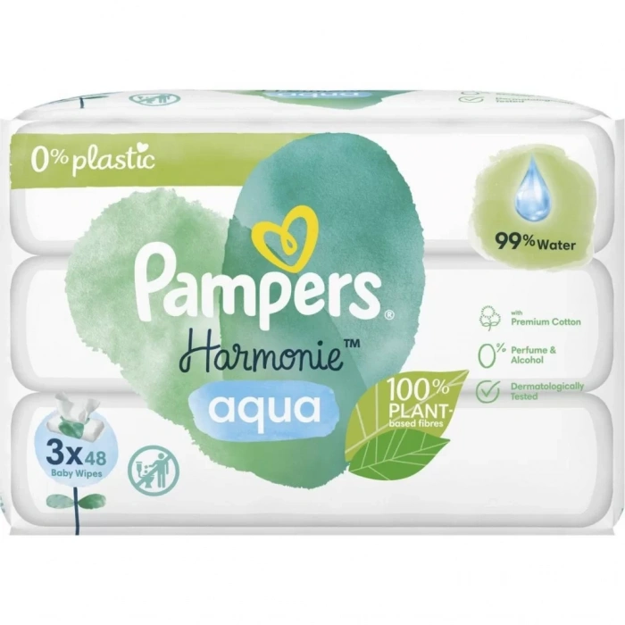 Üreticiniz Aqua Pure Islak Havlu Mendil 3lü 144 Yaprak
