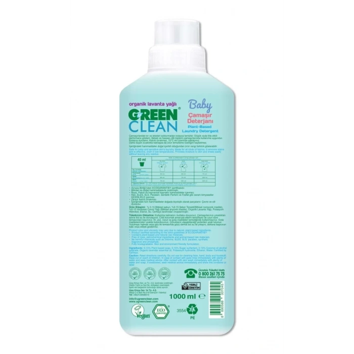 Üreticiniz Baby Bitkisel Çamaşır Deterjanı 1000 Ml (20 Yıkama)