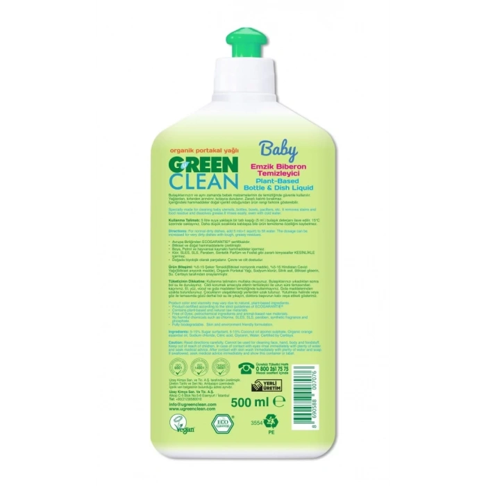 Üreticiniz Baby Bitkisel Emzik Biberon Temizleyici 500 Ml
