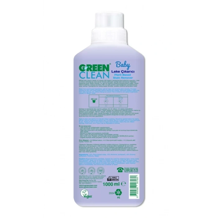 Üreticiniz Baby Bitkisel Leke Çıkarıcı 1000 Ml