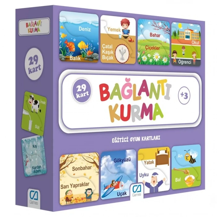 Üreticiniz Bağlantı Kurma Eğitici Oyun Kartları