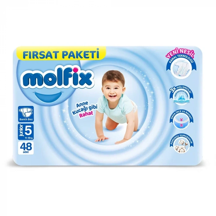 Üreticiniz Bebek Bezi Fırsat Paketi 5 Beden 11-18 Kg 48 Adet