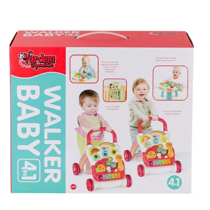 Üreticiniz Bıb-6018 Pianolu Yürüme Arkadaşı 4ın1