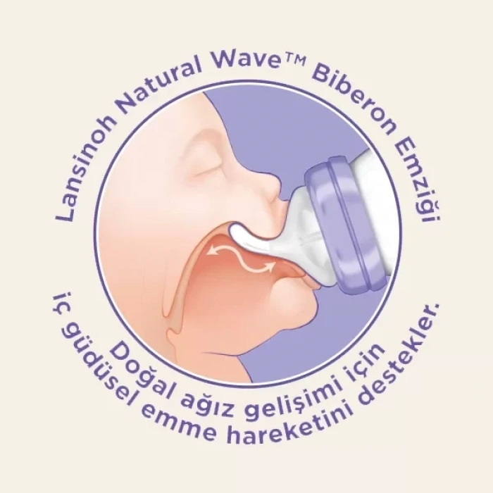 Üreticiniz Biberon Natural Wawe Biberon Emziği 160 Ml