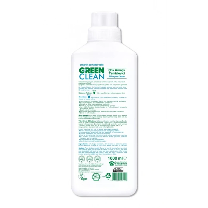 Üreticiniz Bitkisel Çok Amaçlı Temizleyici 1000 Ml
