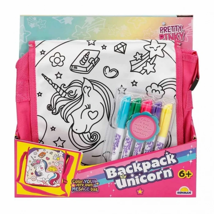 Üreticiniz Boyanabilir Desenli Unicorn Sırt Çantası
