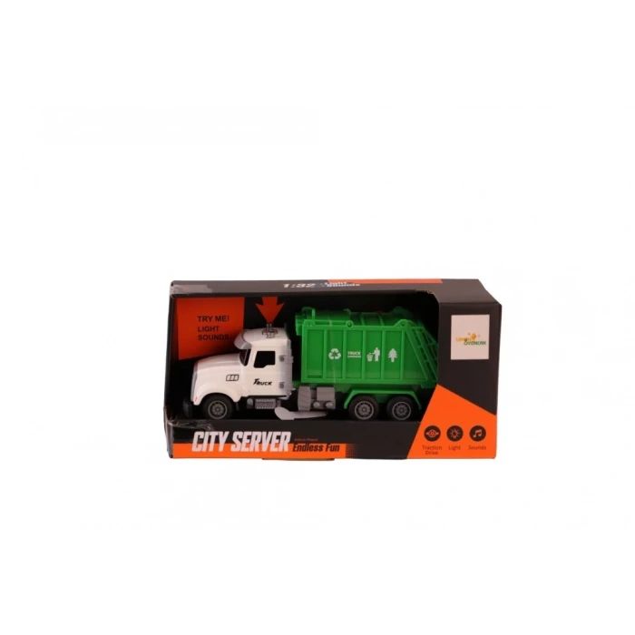 Üreticiniz C-007a Pilli Işıklı Çöp Arabası