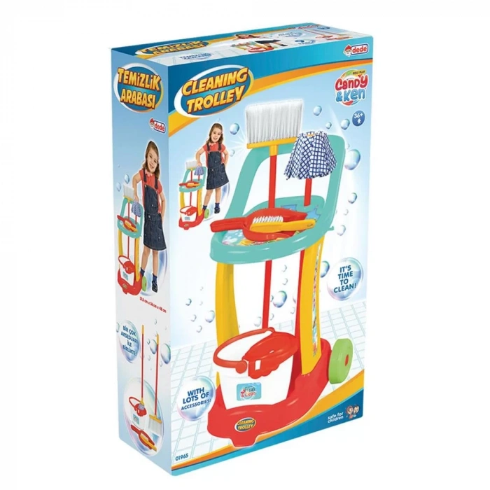 Üreticiniz Candy & Ken Temizlik Arabası Temizlik Oyun Seti