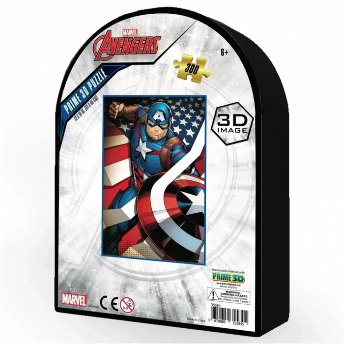 Üreticiniz Captain America 300 Parça Puzzle 35584 - Metal Kutu