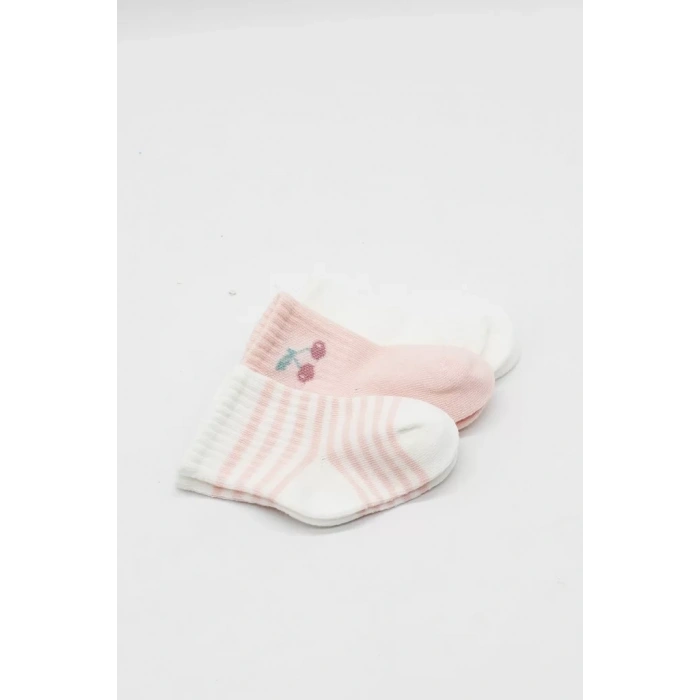 Üreticiniz Cherry Girl 3lü Penye Soket Çorap 10138 Ekru