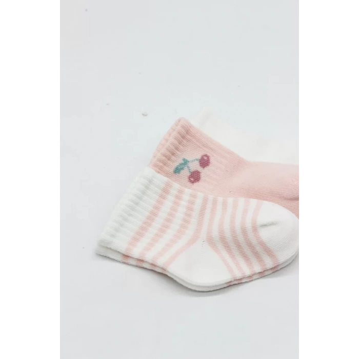 Üreticiniz Cherry Girl 3lü Penye Soket Çorap 10138 Ekru