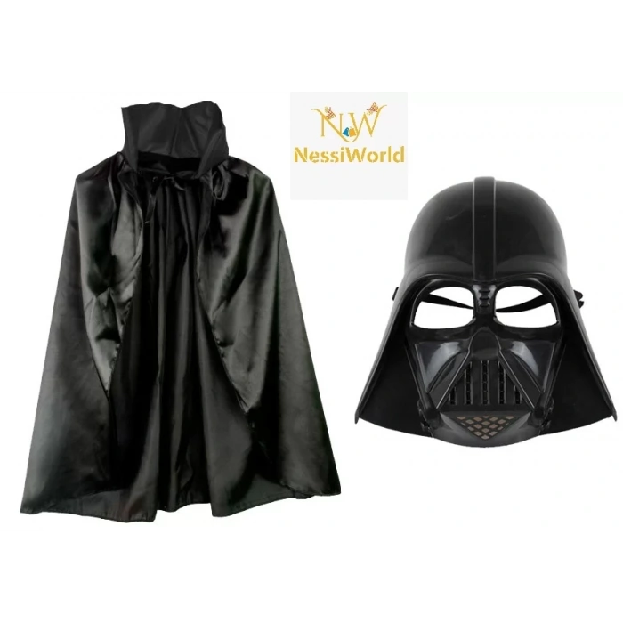 Üreticiniz Çocuk Boy Yıldız Savaşları Darth Vader Maskesi Ve 90 Cm Pelerin Seti Siyah
