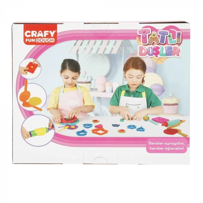 Üreticiniz Crafy Tatlı Düşler Oyun Hamuru Seti 200 G 22 Parça