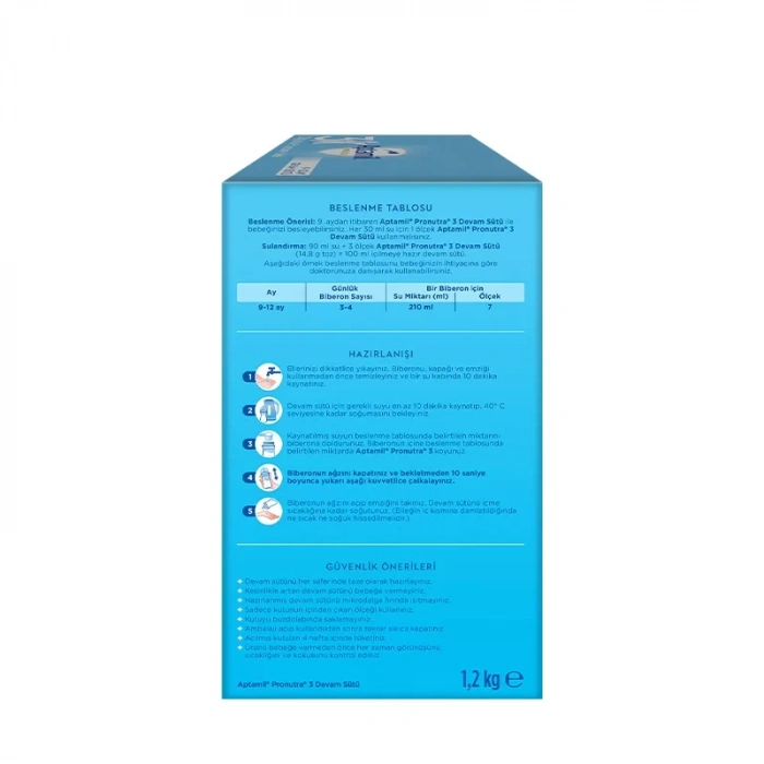Üreticiniz Devam Sütü Maması No3 9-12 Ay 1200 Gr