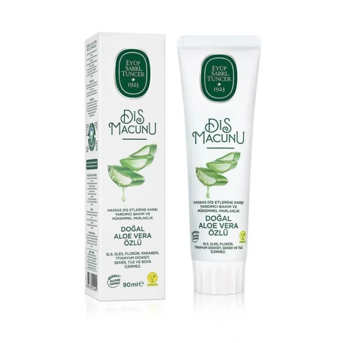 Üreticiniz Doğal Diş Macunu 90 Gr Aloe Vera