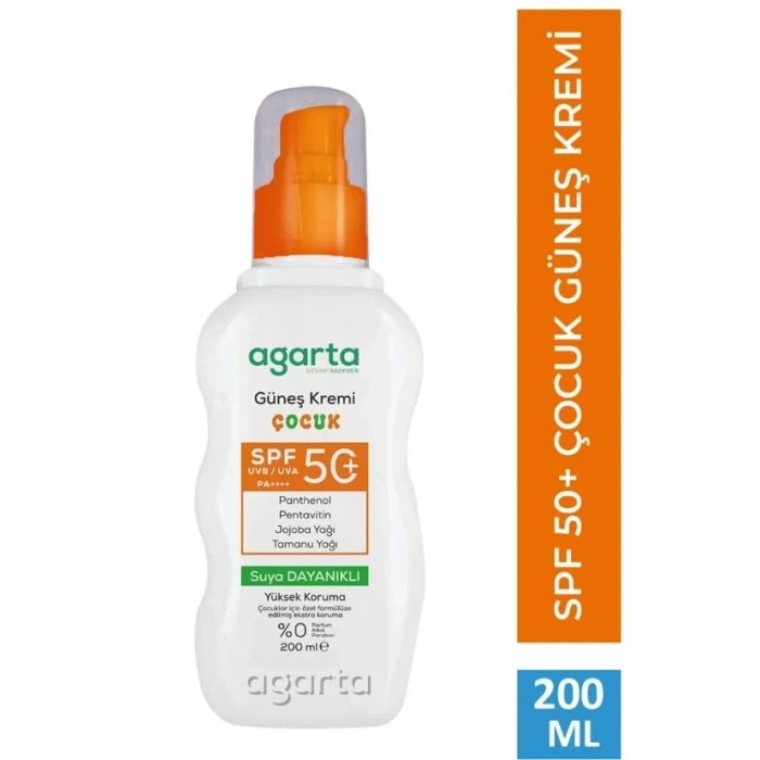 Üreticiniz Doğal Güneş Kremi Çocuk 50 Spf 200 Ml
