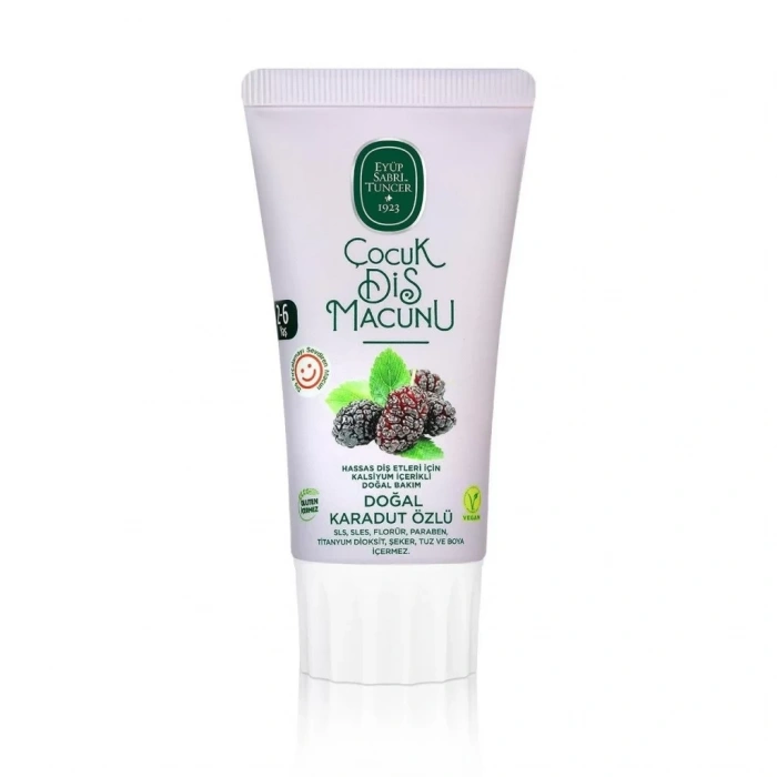 Üreticiniz Doğal Karadut Özlü Diş Macunu 2-6 Yaş 60 Ml
