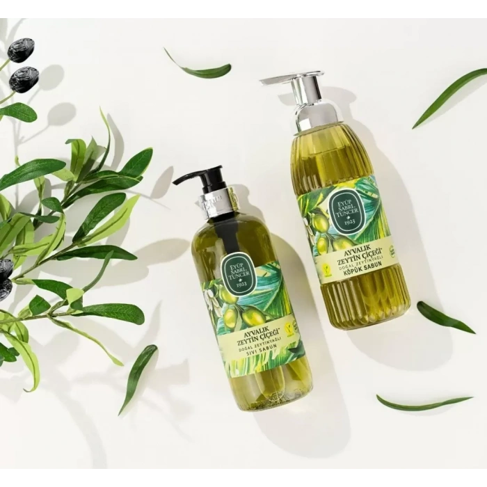 Üreticiniz Doğal Zeytinyağlı Köpük Sabun 500 Ml Ayvalık Zeytin Çiçeği